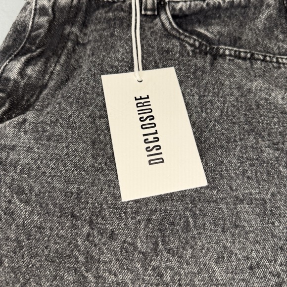 New Disclosure Gray Denim Size 13/31 Baggy Jeans Pocket Pink Bows Junior Preppy - Picture 7 of 12
